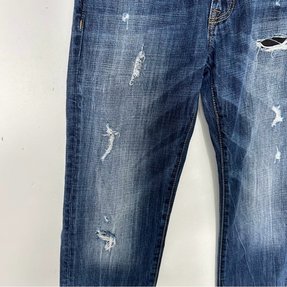 American Eagle Outfitters Men's Distressed Dark Blue Jeans - Picture 5 of 7